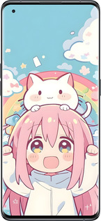 Силиконовый чехол Девочка аниме радуга для Oppo Find X5 - 6304u-2602 изображение 