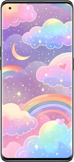 Силиконовый чехол Облака и радуга для Oppo Find X5 - 6312u-2602 изображение 