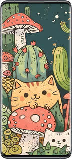 Силиконовый чехол Коты грибы для Oppo Find X5 - 6321u-2602 изображение 