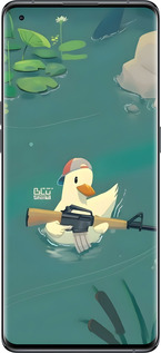 Силиконовый чехол Уточка с автоматом для Oppo Find X5 - 6356u-2602 изображение 