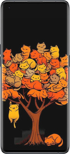 Силиконовый чехол Дерево и котики для Oppo Find X5 - 6516u-2602 изображение 