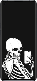 Силиконовый чехол Скелет делает Selfie для Oppo Find X5 - 6535u-2602 изображение 