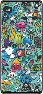 Силиконовый чехол Стикер бомбинг 1 для Oppo Find X5 - 693u-2602 изображение 