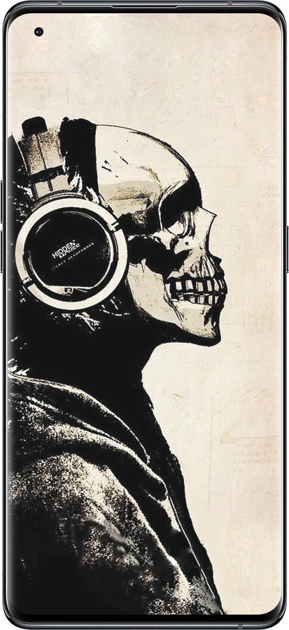Силиконовый чехол Скелет-меломан v2 для Oppo Find X5 - 1200u-2602 изображение 