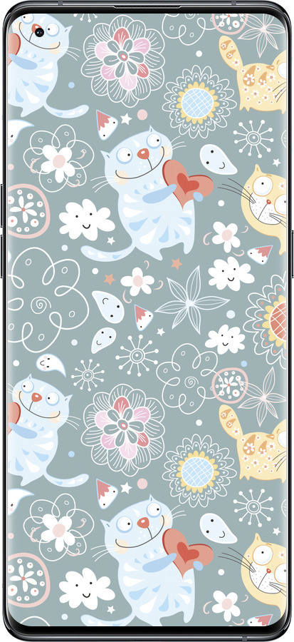 Силіконовий чехол Кошенята v3 для Oppo Find X5 - 1223u-2602 изображение 