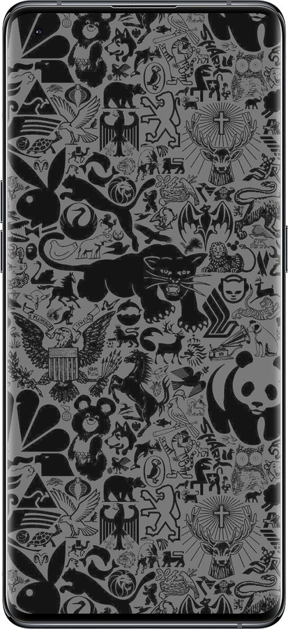 Силиконовый чехол Чёрно-серый стикер бомбинг для Oppo Find X5 - 2432u-2602 изображение 