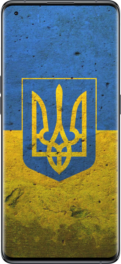 Силиконовый чехол Флаг и герб Украины 2 для Oppo Find X5 - 378u-2602 изображение 