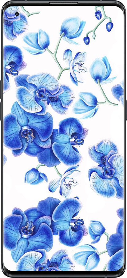 Силіконовий чехол Блакитні орхідеї для Oppo Find X5 - 4406u-2602 изображение 