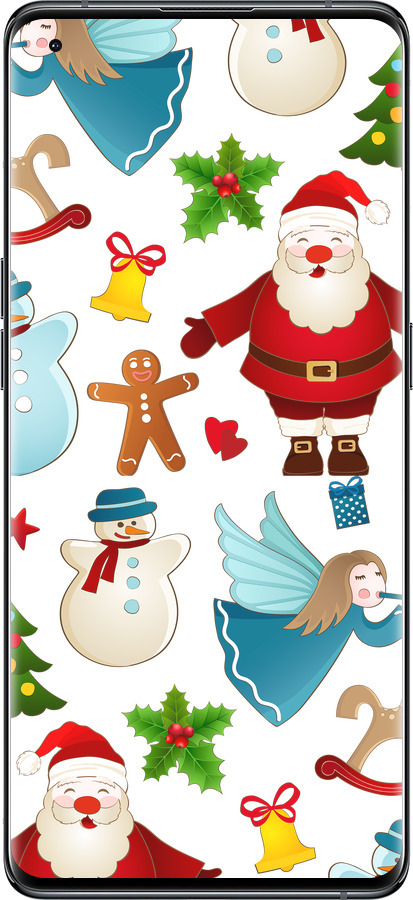 Силиконовый чехол Новогодний 1 для Oppo Find X5 - 4614u-2602 изображение 