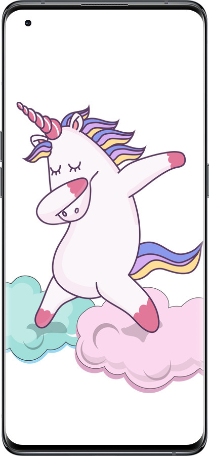 Силиконовый чехол Единорог для Oppo Find X5 - 4702u-2602 изображение 