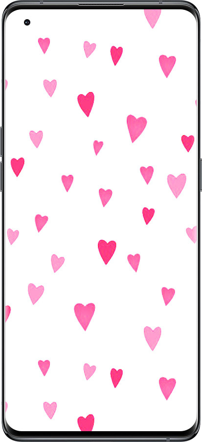 Силиконовый чехол Сердечки 2 для Oppo Find X5 - 4763u-2602 изображение 