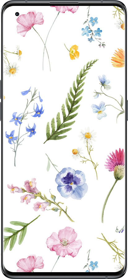 Силіконовий чехол Квітковий фон v2 для Oppo Find X5 - 5472u-2602 изображение 