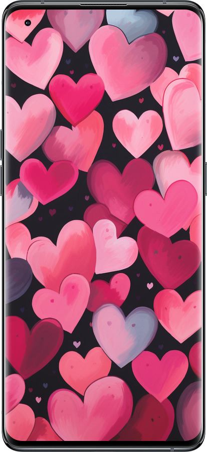 Силиконовый чехол Сердечки 4 для Oppo Find X5 - 5662u-2602 изображение 