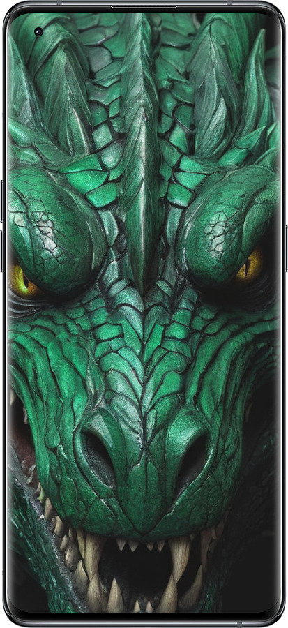 Силиконовый чехол Зелёный дракон v2 для Oppo Find X5 - 5817u-2602 изображение 