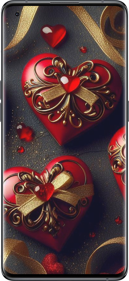 Силиконовый чехол Сердечки v4 для Oppo Find X5 - 5834u-2602 изображение 