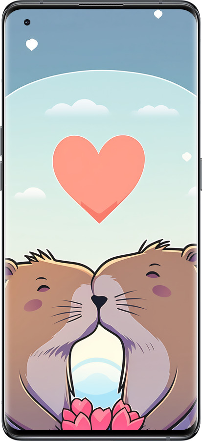 Силиконовый чехол Капибара любовь для Oppo Find X5 - 6027u-2602 изображение 