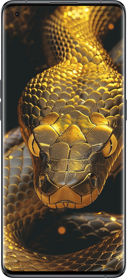 Силиконовый чехол Golden snake для Oppo Find X5 - 6072u-2602 изображение 