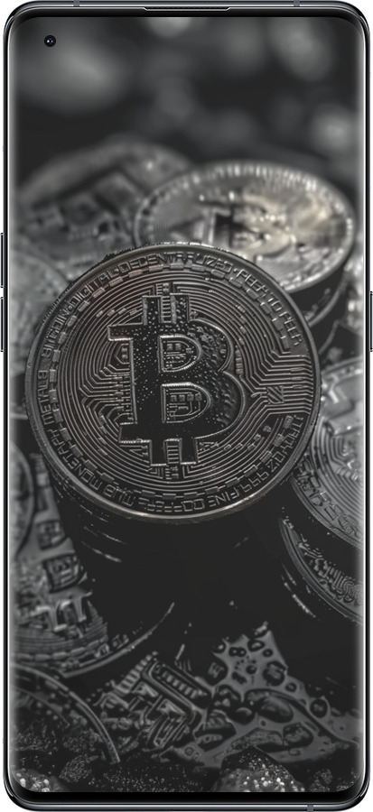 Силіконовий чехол Black Bitcoin для Oppo Find X5 - 6090u-2602 изображение 