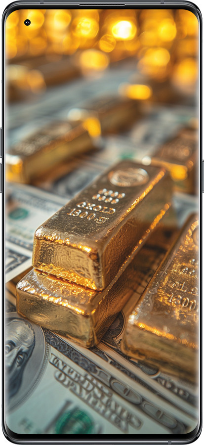 Силиконовый чехол Слитки и доллары для Oppo Find X5 - 6105u-2602 изображение 