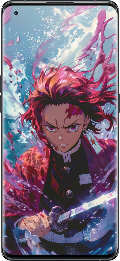 Силиконовый чехол Танджиро Камадо: Клинок рассекающий демонов для Oppo Find X5 - 6111u-2602 изображение 