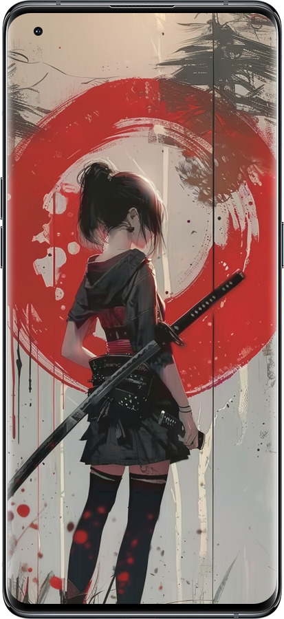 Силиконовый чехол Сумерки воина: Танец с катаной для Oppo Find X5 - 6123u-2602 изображение 