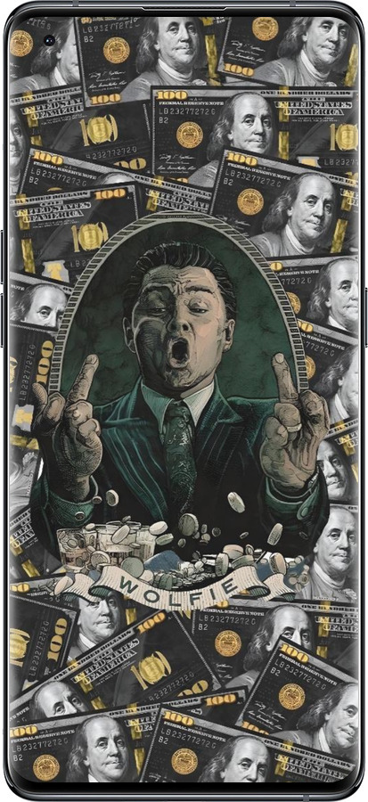 Силиконовый чехол Волк с валл стрит для Oppo Find X5 - 6287u-2602 изображение 