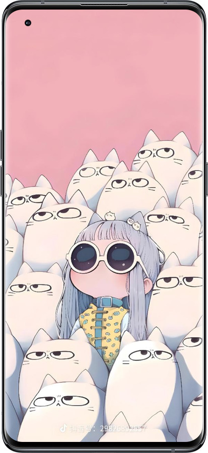 Силіконовий чехол Малышка с котами для Oppo Find X5 - 6295u-2602 изображение 