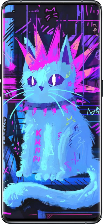 Силиконовый чехол Кот панк для Oppo Find X5 - 6311u-2602 изображение 