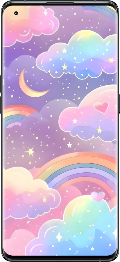 Силиконовый чехол Облака и радуга для Oppo Find X5 - 6312u-2602 изображение 