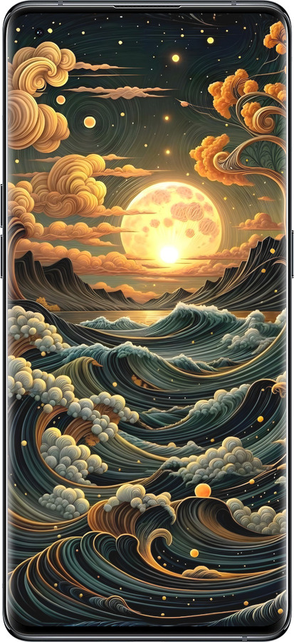 Силиконовый чехол Арт волны для Oppo Find X5 - 6332u-2602 изображение 