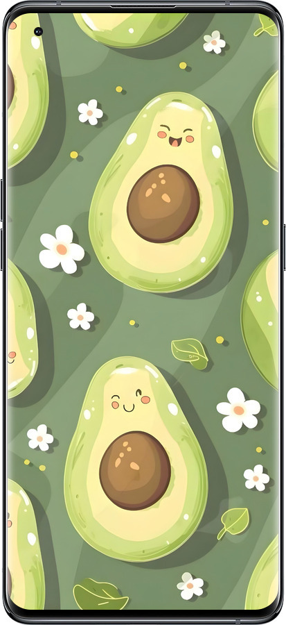 Силиконовый чехол Авокадо для Oppo Find X5 - 6380u-2602 изображение 