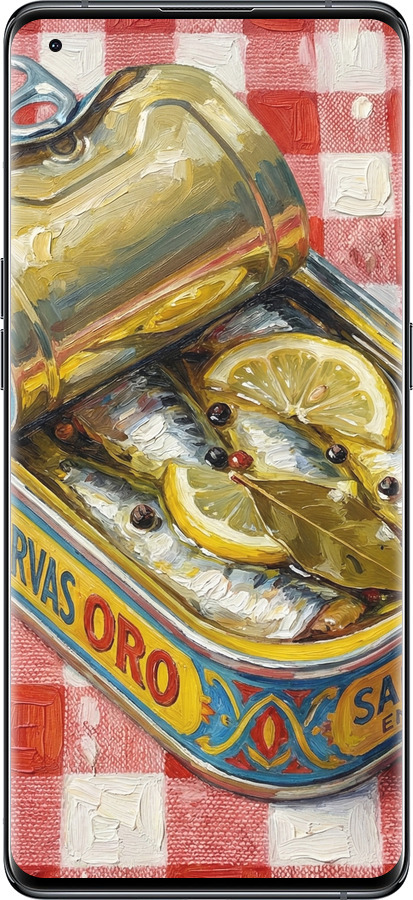 Силиконовый чехол Vintage Sardine Tin Phone для Oppo Find X5 - 6772u-2602 изображение 