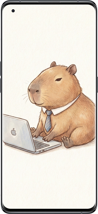 Силіконовий чехол Funny Capybara CEO Working для Oppo Find X5 - 6777u-2602 изображение 