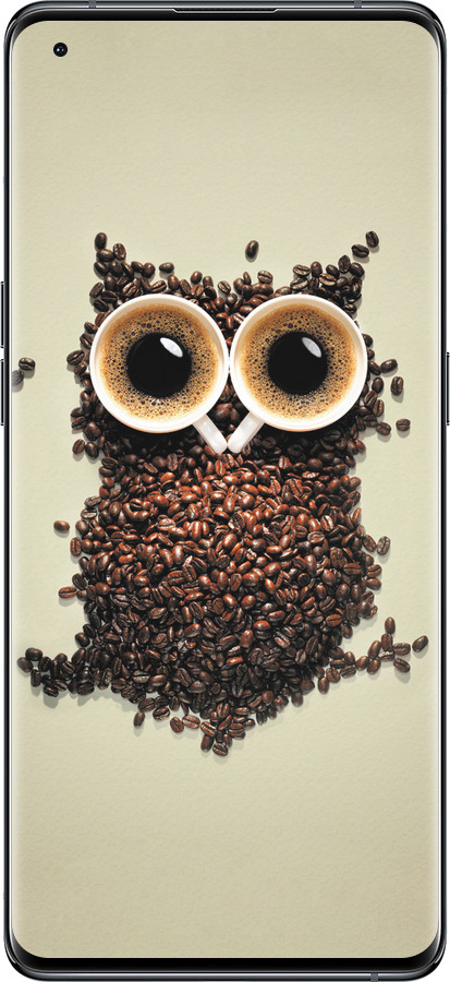 Силіконовий чехол Сова з кави для Oppo Find X5 - 777u-2602 изображение 