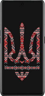 Силіконовий чехол Герб - вишиванка на чорному фоні для Oppo Find X6 Pro - 1196u-3041 изображение 