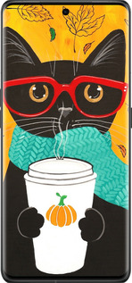 Силиконовый чехол Осенний кот для Oppo Find X6 Pro - 4026u-3041 изображение 