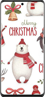 Силиконовый чехол Merry Christmas для Oppo Find X6 Pro - 4106u-3041 изображение 