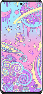 Силиконовый чехол Розовая галактика для Oppo Find X6 Pro - 4146u-3041 изображение 