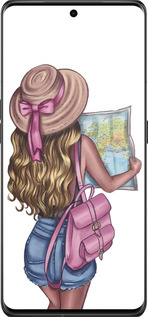 Силіконовий чехол Дівчина з картою для Oppo Find X6 Pro - 4704u-3041 изображение 