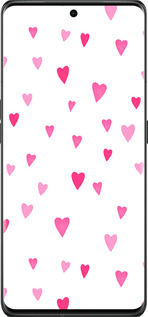 Силиконовый чехол Сердечки 2 для Oppo Find X6 Pro - 4763u-3041 изображение 