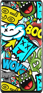 Силиконовый чехол Стикеры v4 для Oppo Find X6 Pro - 5508u-3041 изображение 