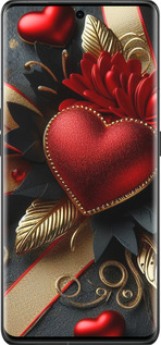 Силиконовый чехол Сердечки v2 для Oppo Find X6 Pro - 5832u-3041 изображение 