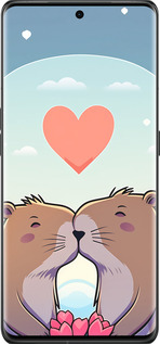 Силиконовый чехол Капибара любовь для Oppo Find X6 Pro - 6027u-3041 изображение 