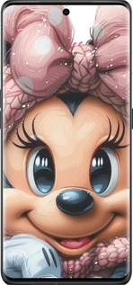 Силиконовый чехол Минни Маус с бантиком для Oppo Find X6 Pro - 6055u-3041 изображение 
