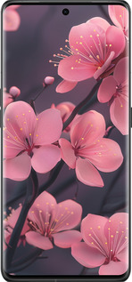 Силіконовий чехол Пурпурова сакура для Oppo Find X6 Pro - 6075u-3041 изображение 