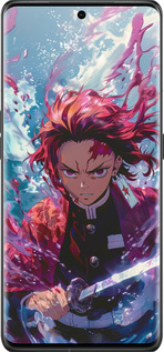 Силиконовый чехол Танджиро Камадо: Клинок рассекающий демонов для Oppo Find X6 Pro - 6111u-3041 изображение 