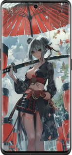 Силиконовый чехол Гейша-воин для Oppo Find X6 Pro - 6124u-3041 изображение 