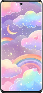 Силиконовый чехол Облака и радуга для Oppo Find X6 Pro - 6312u-3041 изображение 