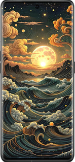 Силиконовый чехол Арт волны для Oppo Find X6 Pro - 6332u-3041 изображение 