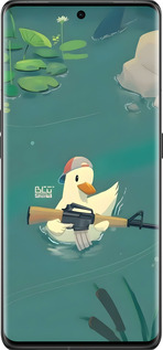 Силиконовый чехол Уточка с автоматом для Oppo Find X6 Pro - 6356u-3041 изображение 